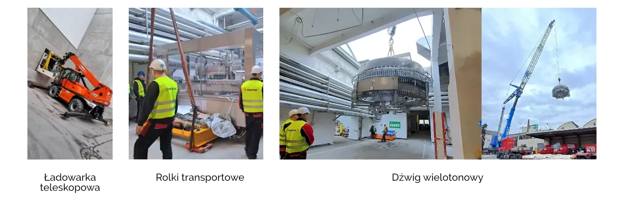 sprzęt do relokacji maszyn