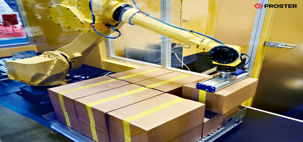 Stanowisko paletyzacji zrobotyzowanej