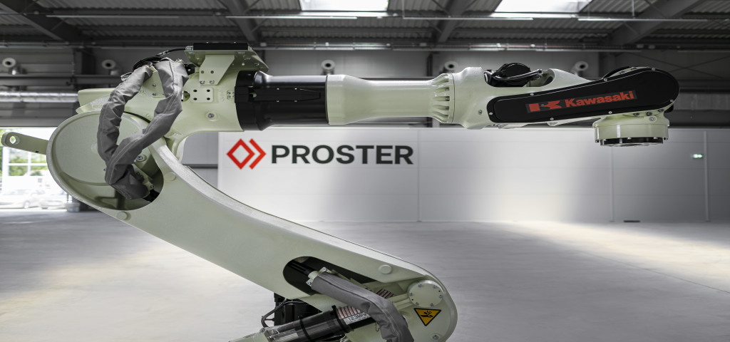 Robotic arm in the production hall